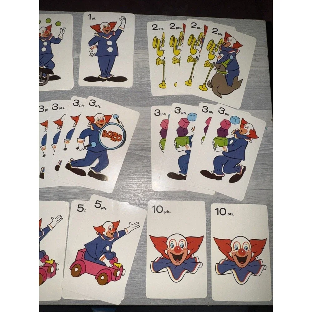 Vintage 1972 Bozo the Clown Educational Card Game Larry Harmon EDU-CARDS